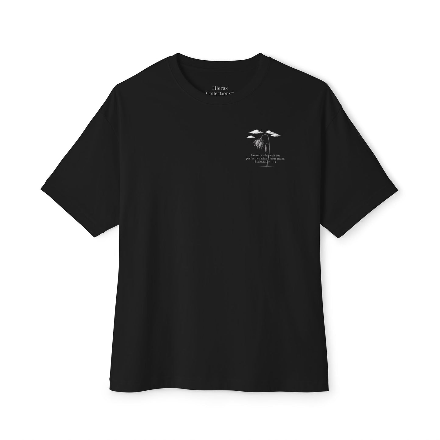 Ecclesiastes 11:4 Flower Cross Oversized Tee