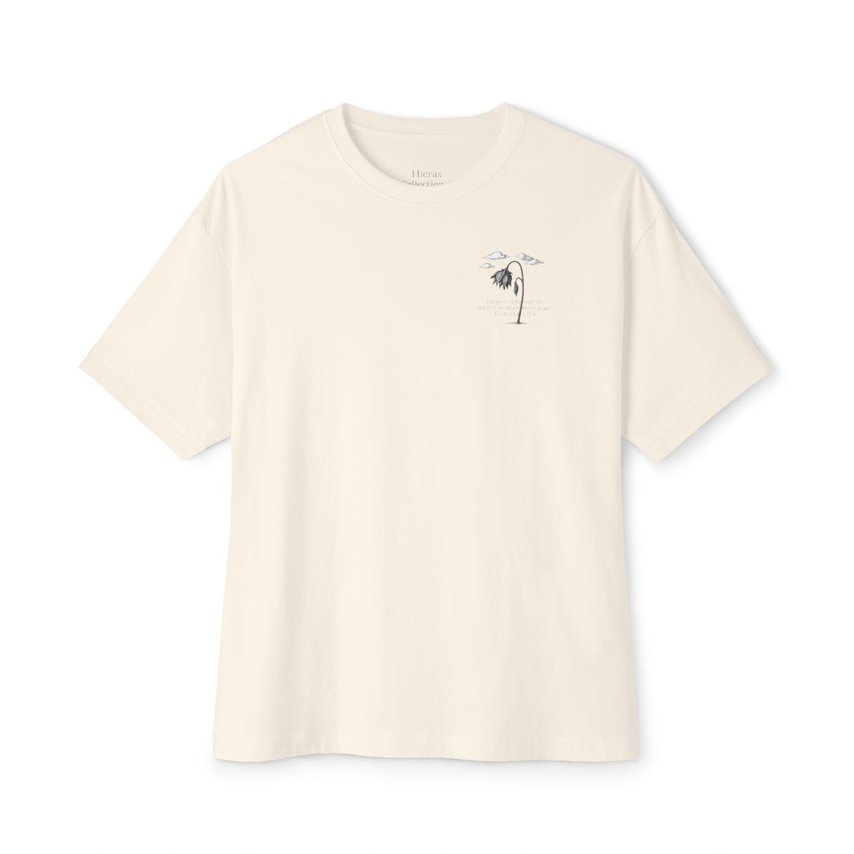 Ecclesiastes 11:4 Flower Cross Oversized Tee