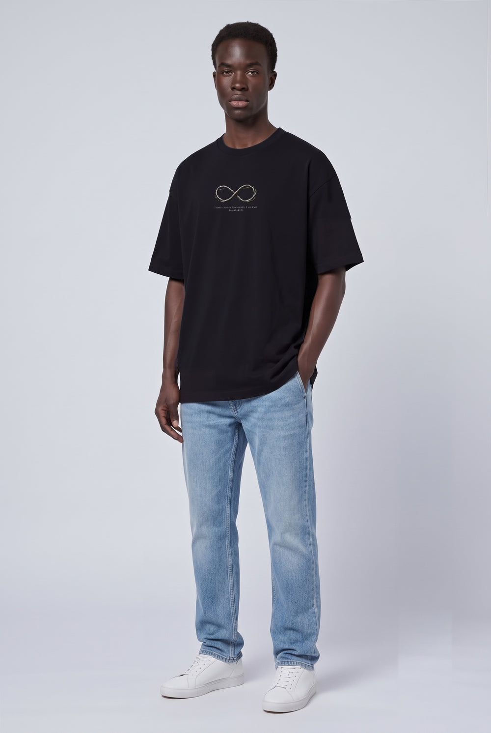 Isaiah 43:13 Infinity Thorns Oversized Tee