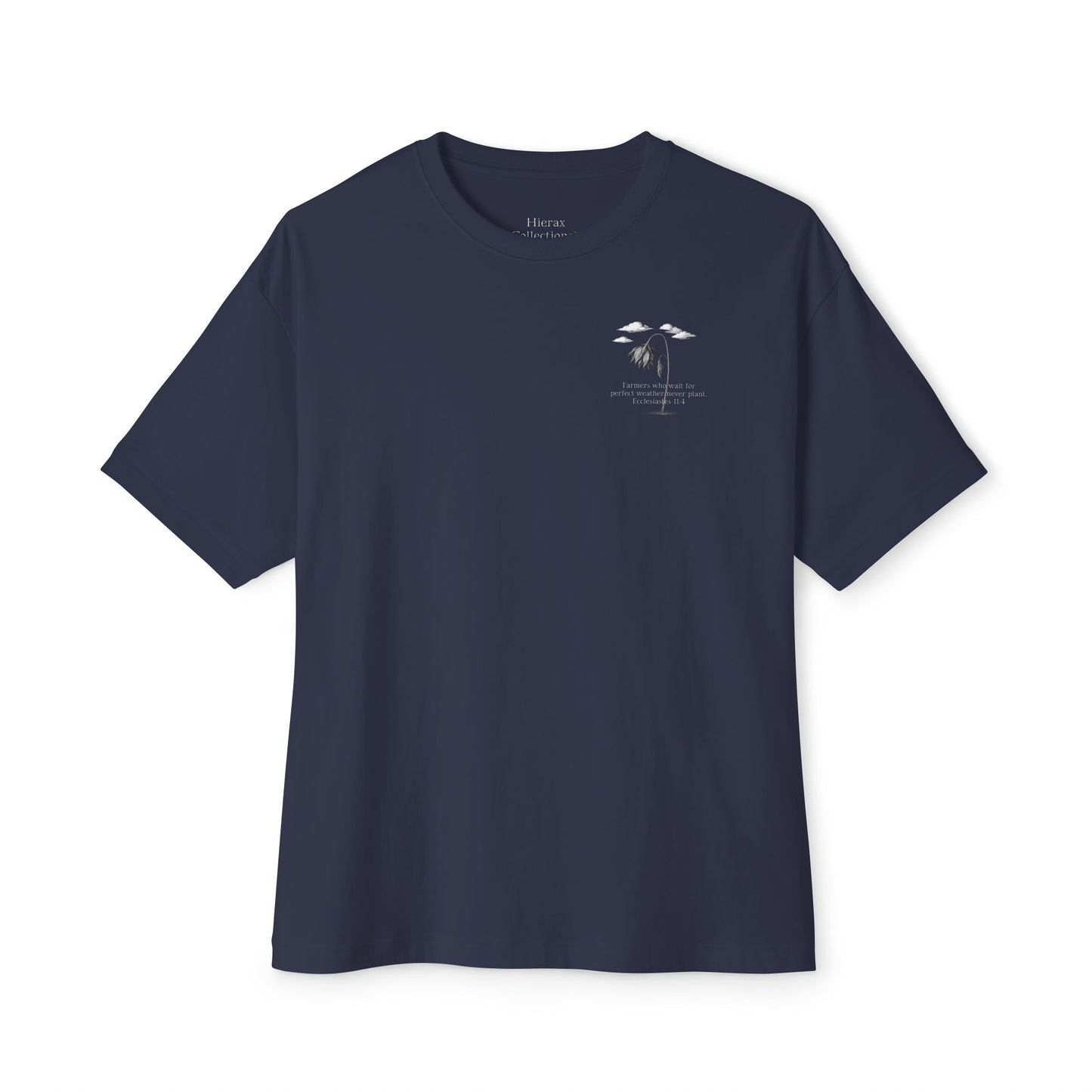 Ecclesiastes 11:4 Flower Cross Oversized Tee