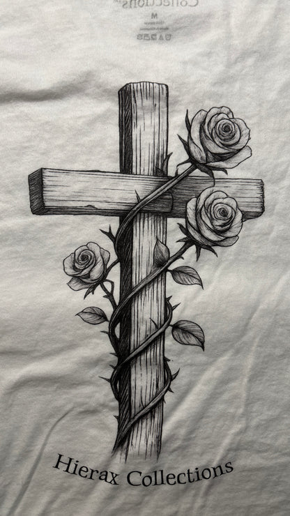 Ecclesiastes 11:4 Flower Cross Oversized Tee