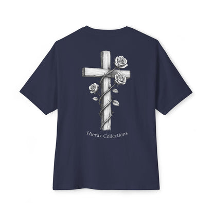 Navy | Ecclesiastes 11:4 Flower Cross, back