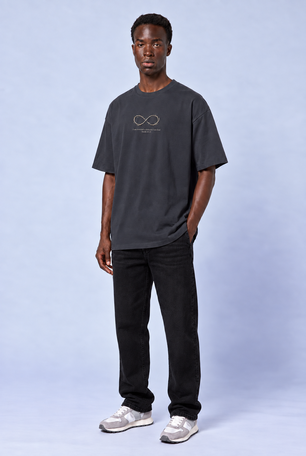 Isaiah 43:13 Infinity Thorns Oversized Tee