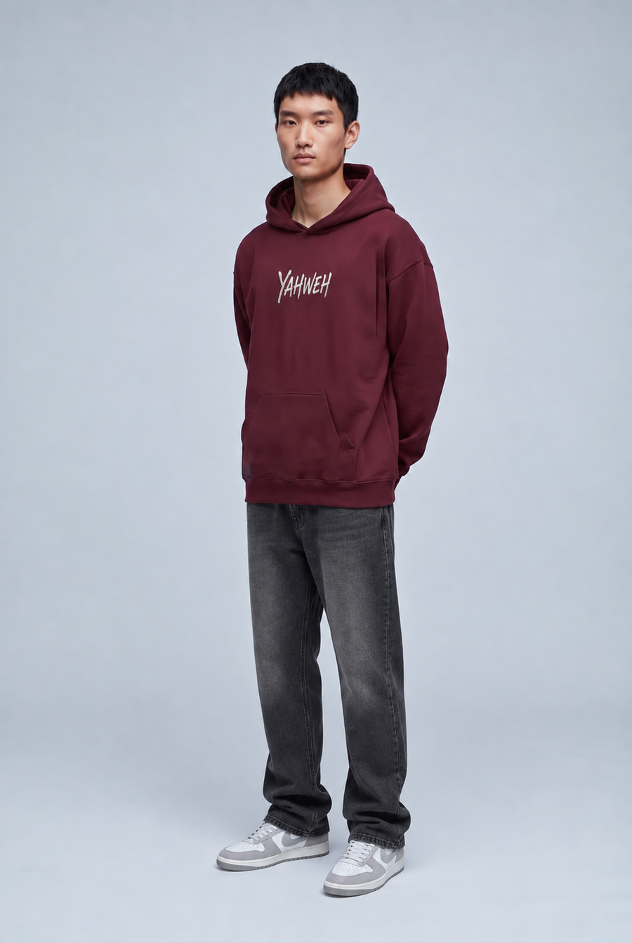 Yahweh Embroidered Hooded Sweatshirt